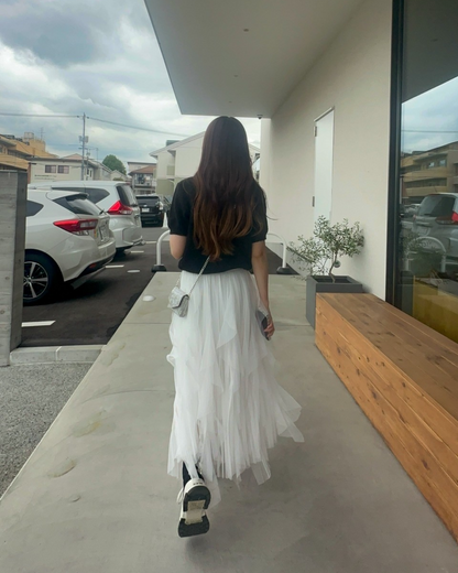 White tulle skirt MN0018