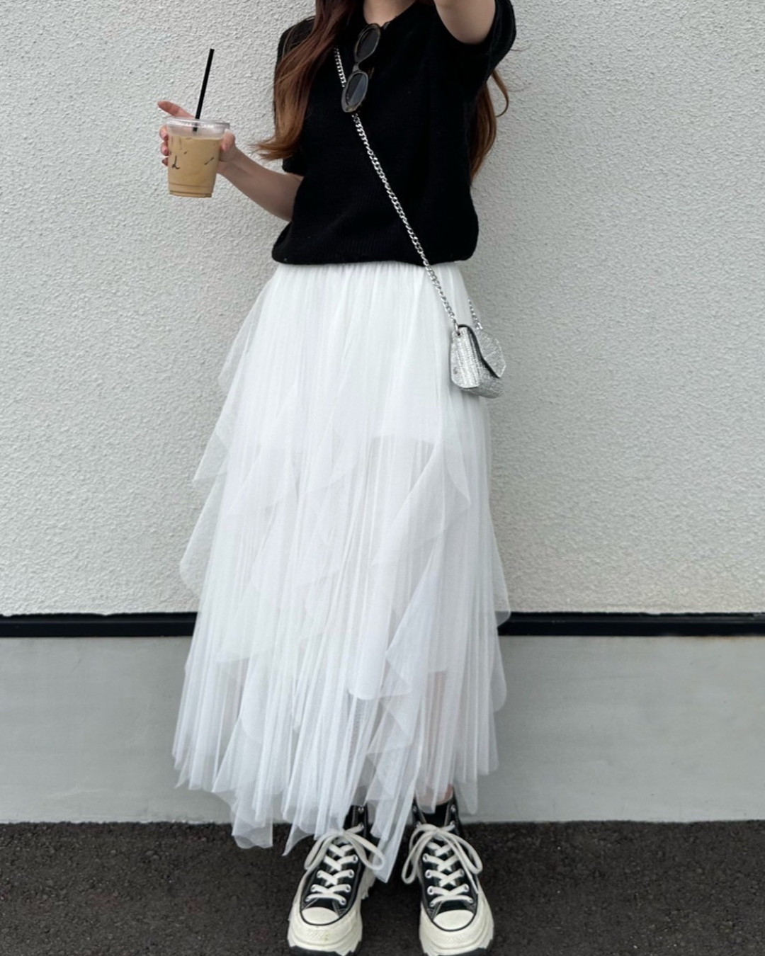 White tulle skirt MN0018
