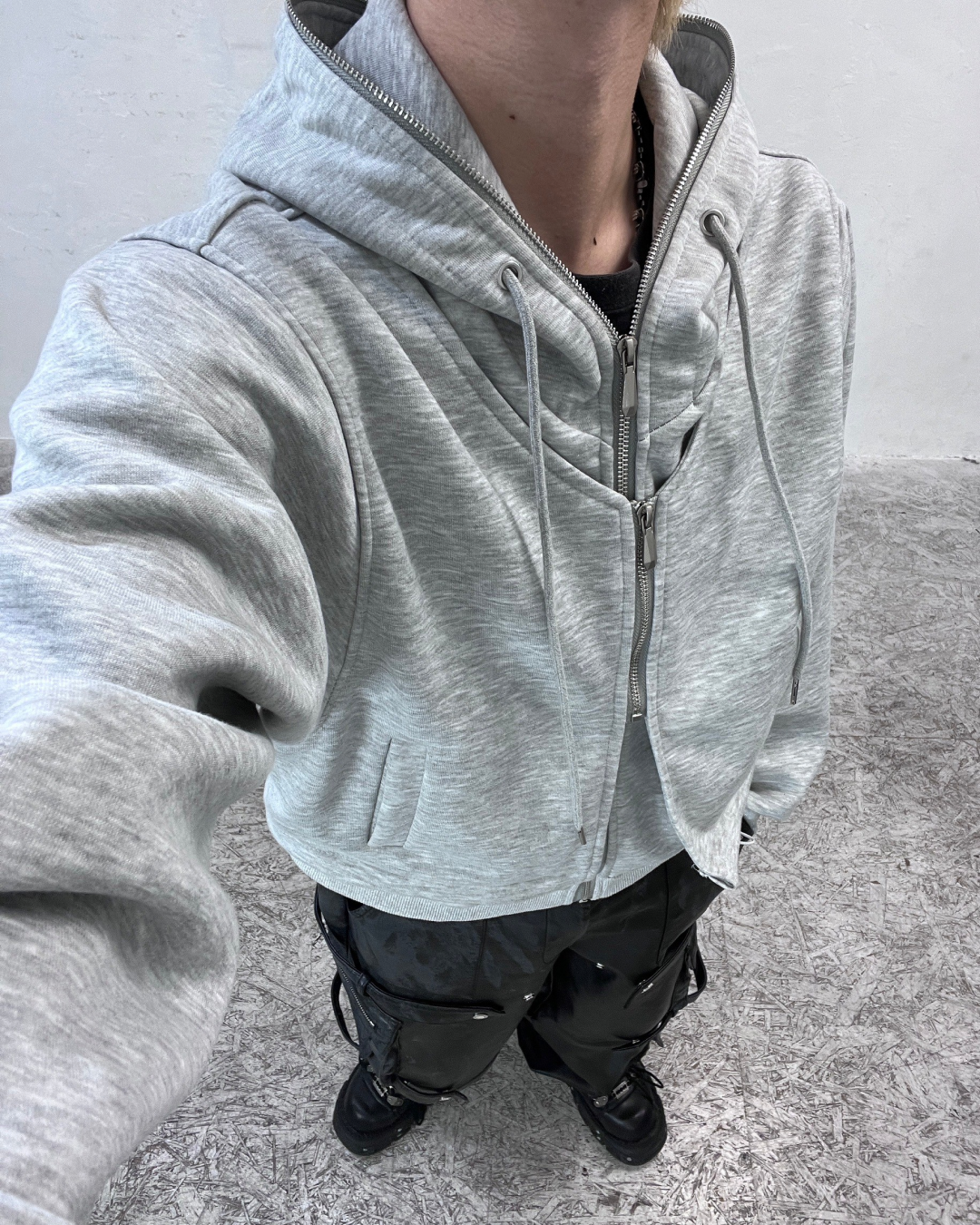 Zip hoodie with liner MO0013