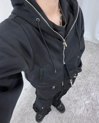 Zip hoodie with liner MO0013