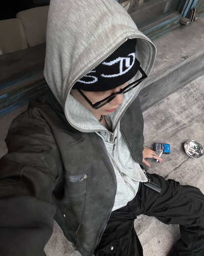 Zip hoodie with liner MO0013