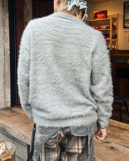 ロゴシャギーニット　MO0034