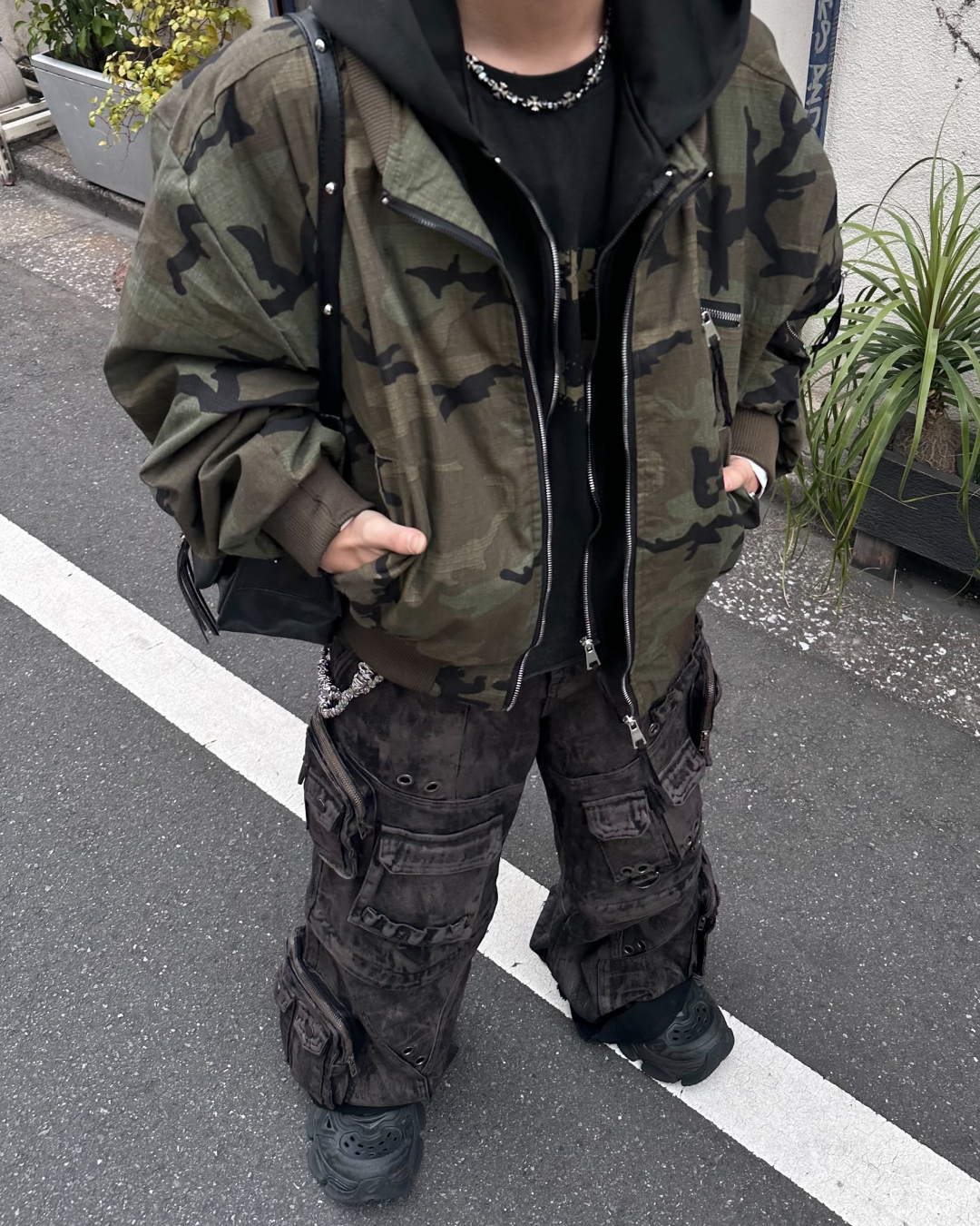 フェイクツーピース迷彩ジャケット MO0043