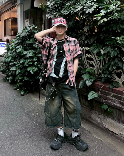 クロップドバルーンデニムパンツ MO1030