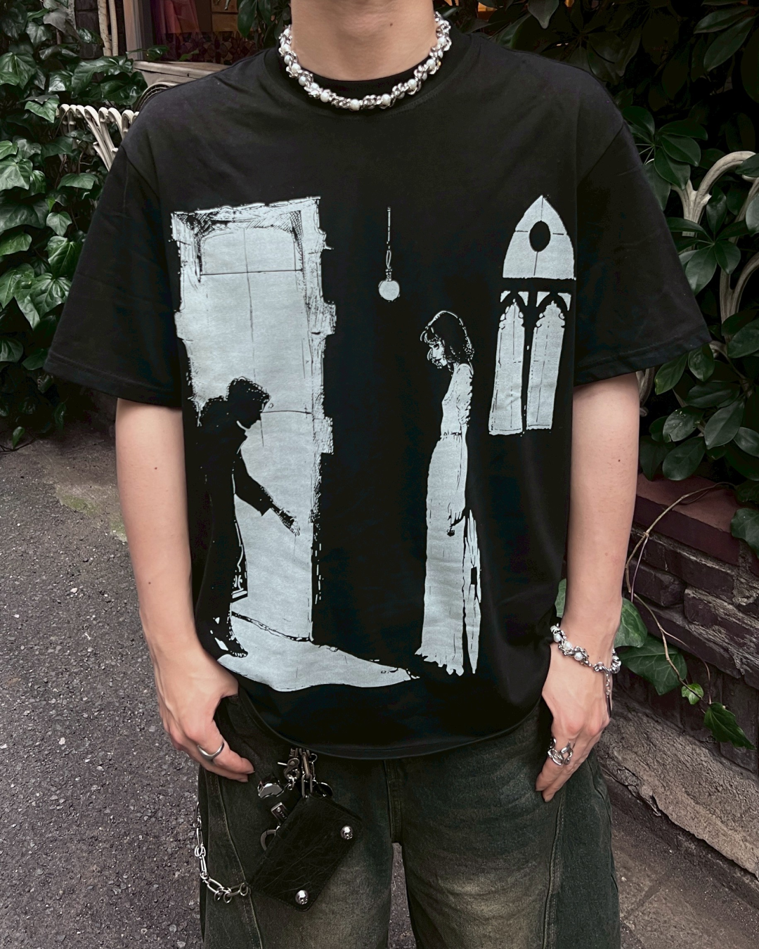 ★モユル★グラフィックTシャツ ホワイト♪超美品！ トロールレトログラフィッククロップTシャツ【ホワイト】