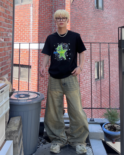 スペースグラフィックTシャツ　MO1061