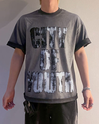 スプレーグラフィックピグメントTシャツ MO1110