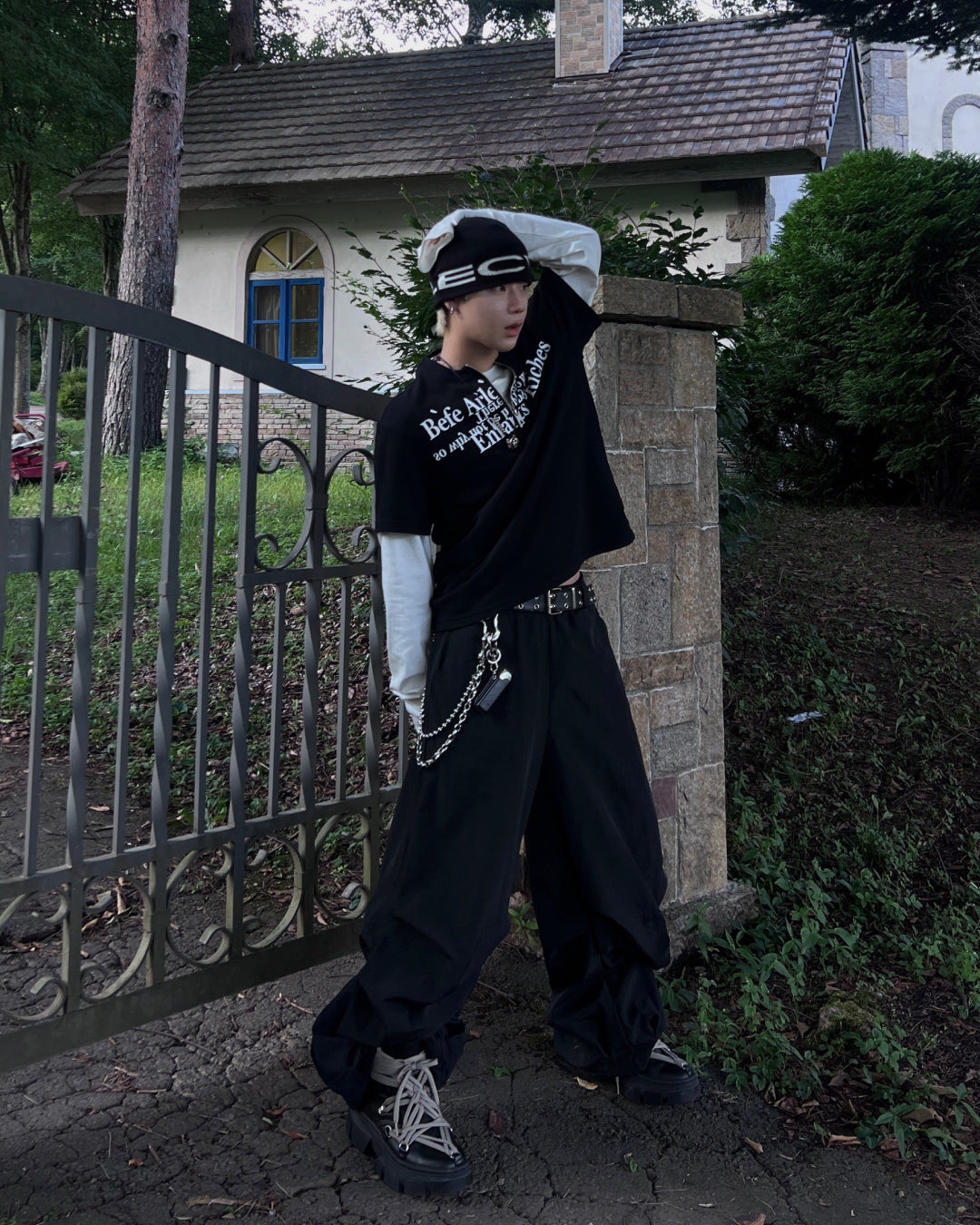 ナイロンワイドプリーツパンツ MO1114 – YOLO（ヨロ