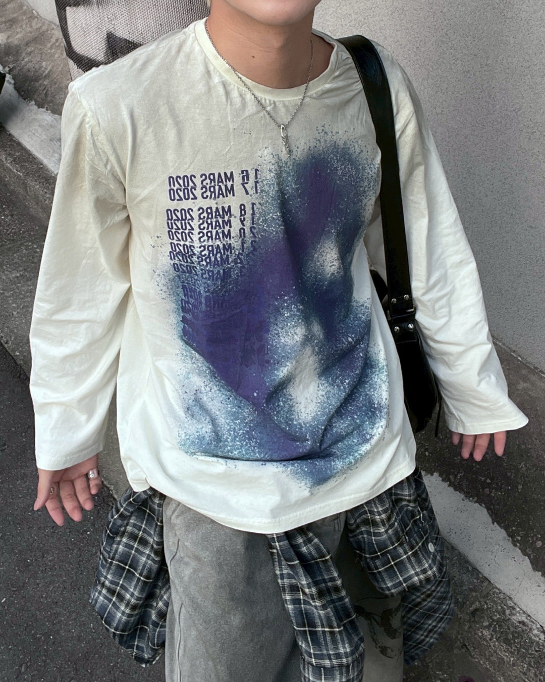 ヴィンテージライクデザインロンT MO1153