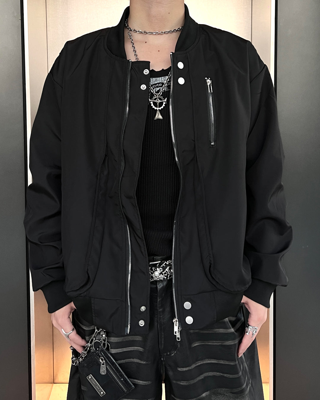 ダブルジップボンバージャケット MO1209