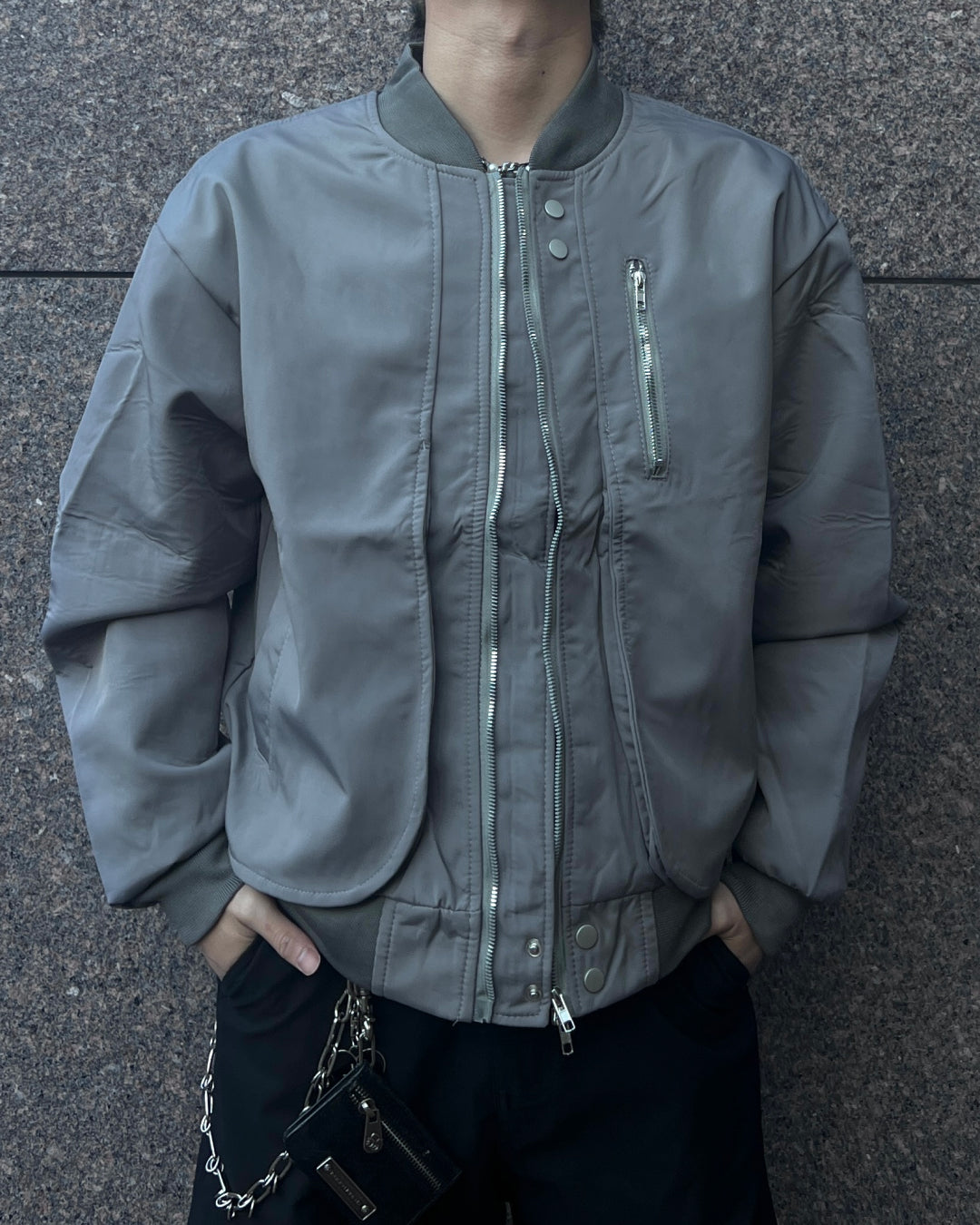ダブルジップボンバージャケット MO1209