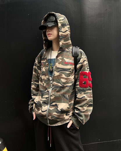 迷彩ロゴジップパーカー MO1219