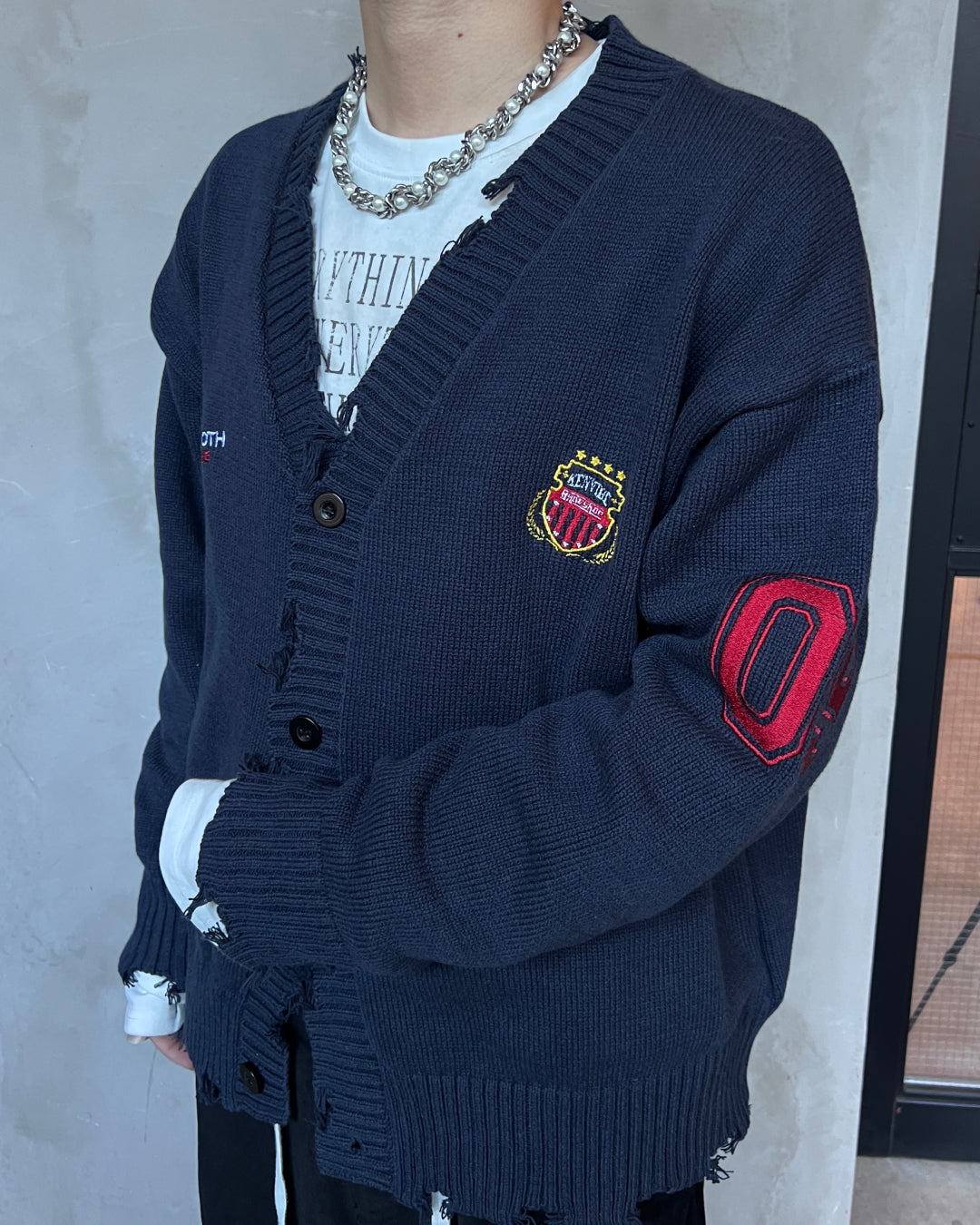 ポイントロゴカーディガン MO3002