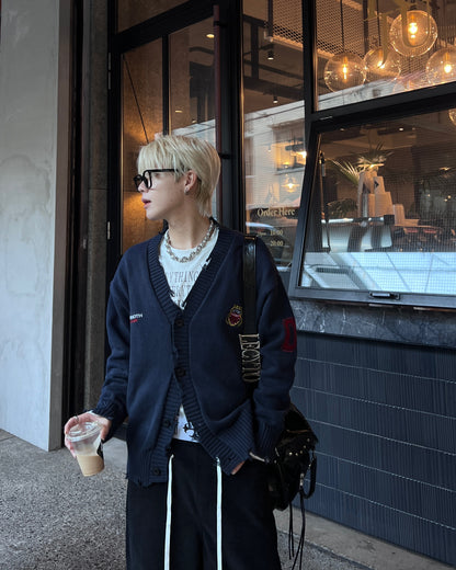 ポイントロゴカーディガン MO3002