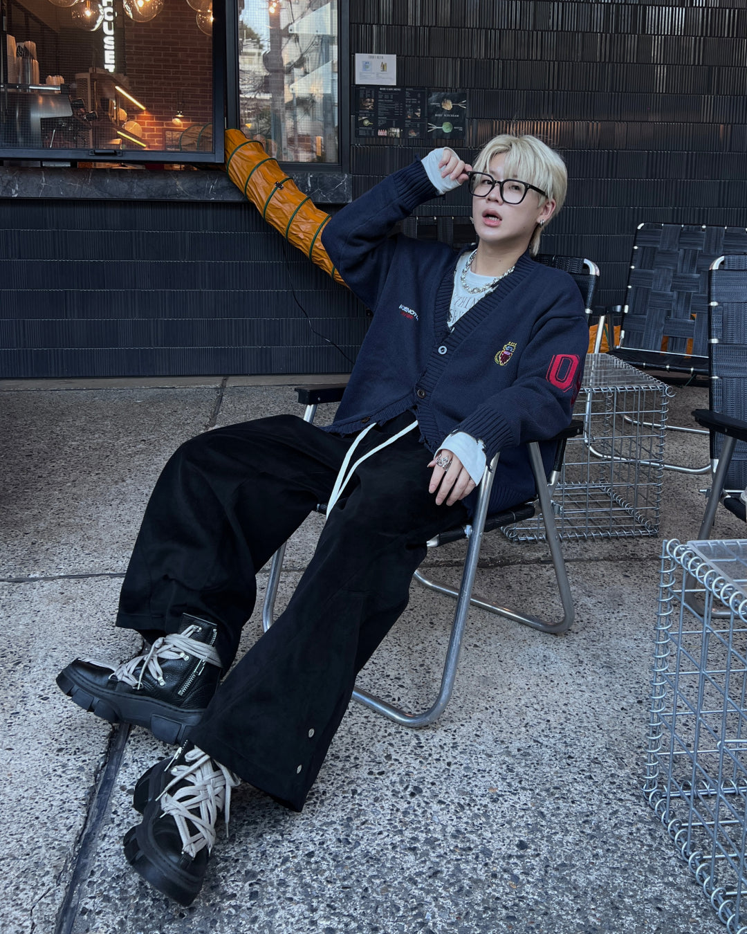 ポイントロゴカーディガン MO3002