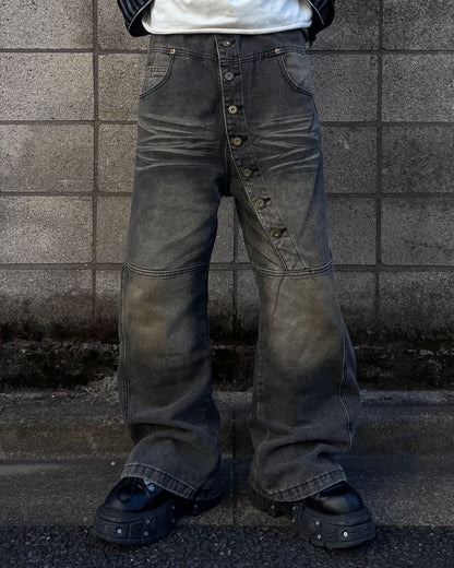 ボタンフライストレートデニム MO3014