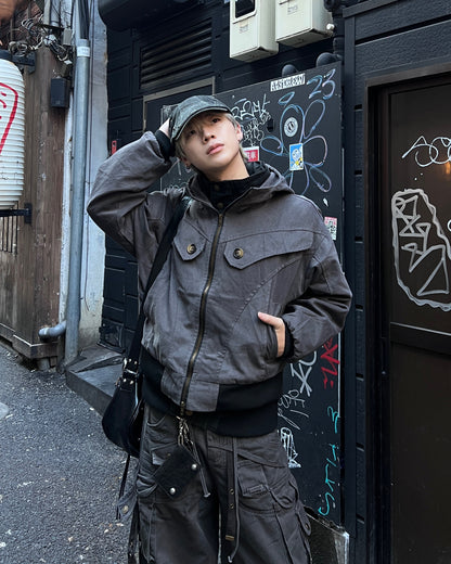 ダブルジップコットンブルゾン MO3018