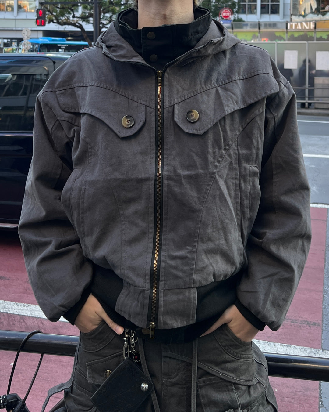 ダブルジップコットンブルゾン MO3018