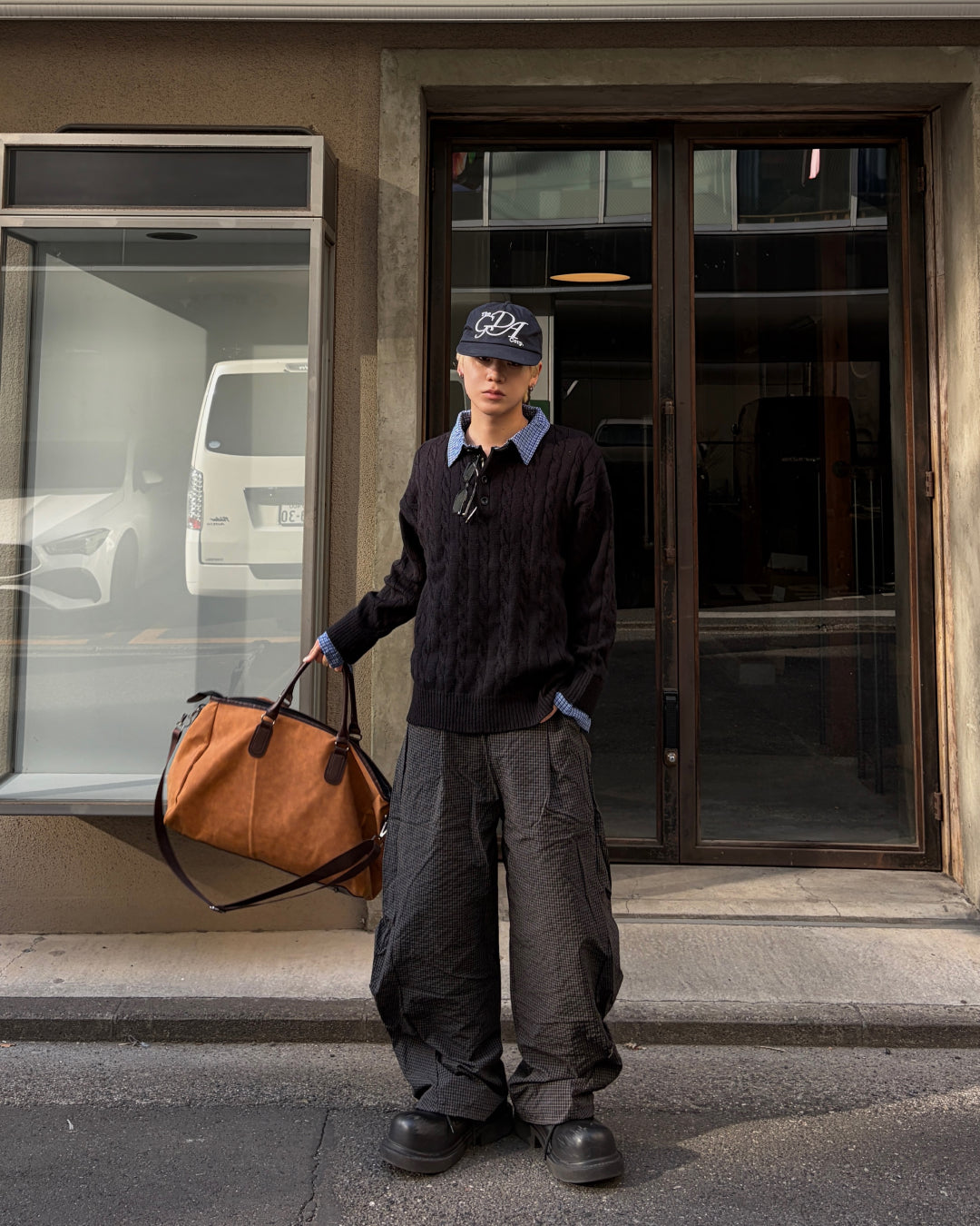 カーブチェックパンツ MO3042