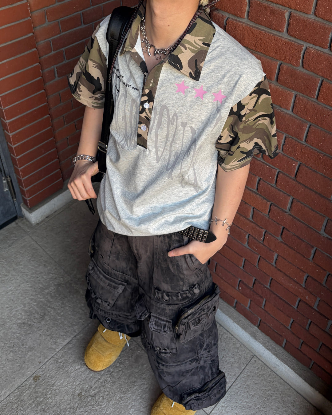 迷彩ロゴポロシャツ MO3102