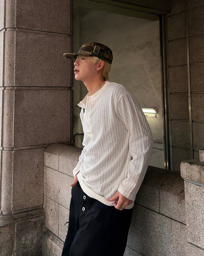 シアーヘンリーネックカットソー MO3062