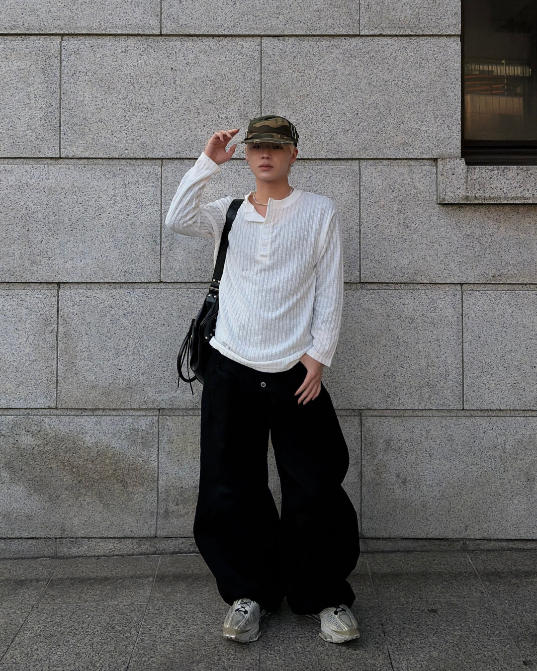 シアーヘンリーネックカットソー MO3062