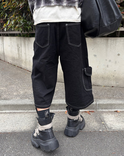 ステッチストレートハーフパンツ MO3064
