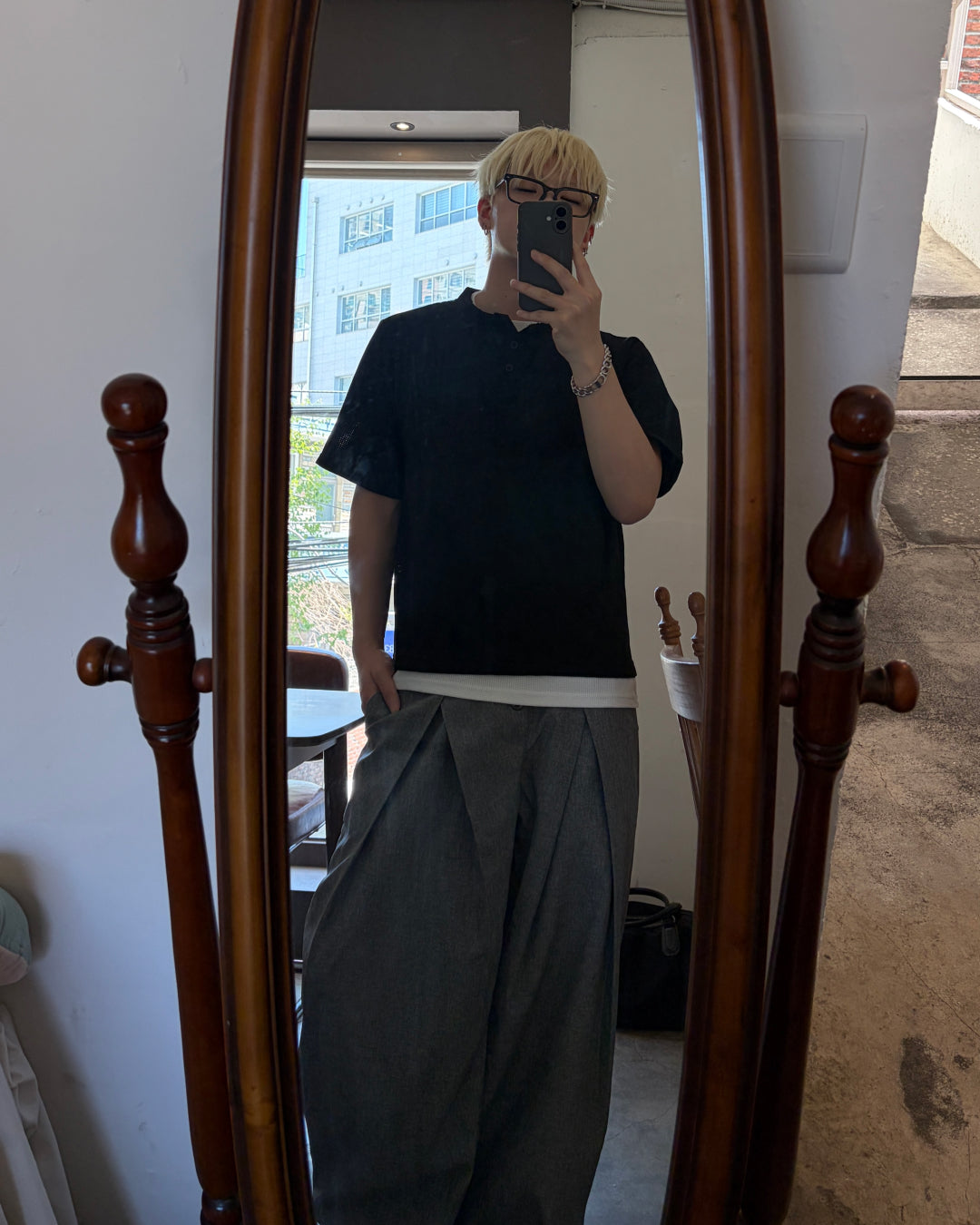 ハーフスリーブレイヤードカットソー MO3093