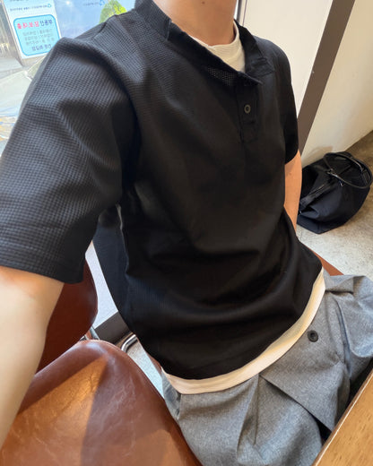 ハーフスリーブレイヤードカットソー MO3093