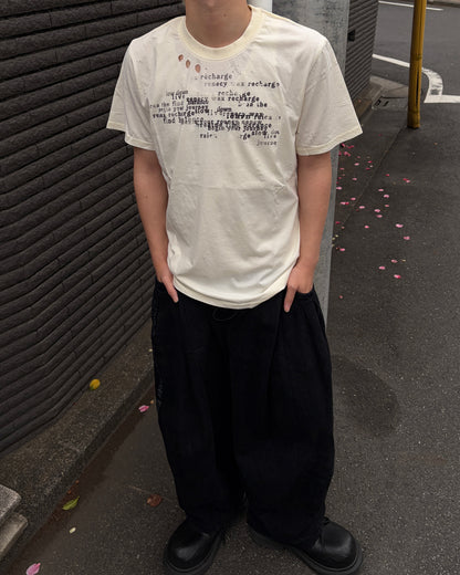 ダメージレタリングTシャツ MO3099