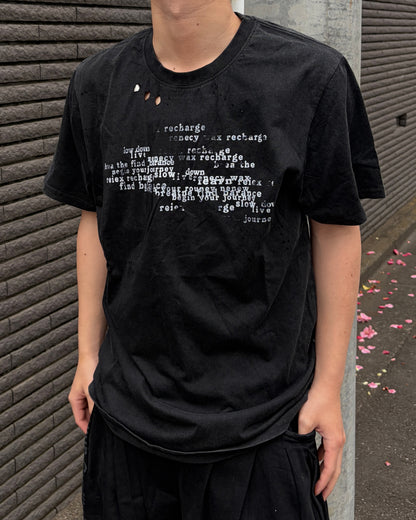 ダメージレタリングTシャツ MO3099