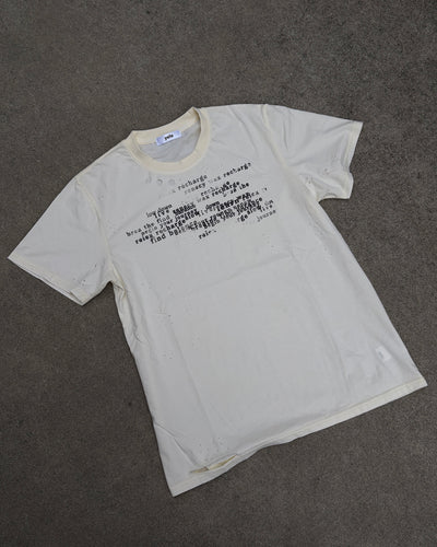 ダメージレタリングTシャツ MO3099