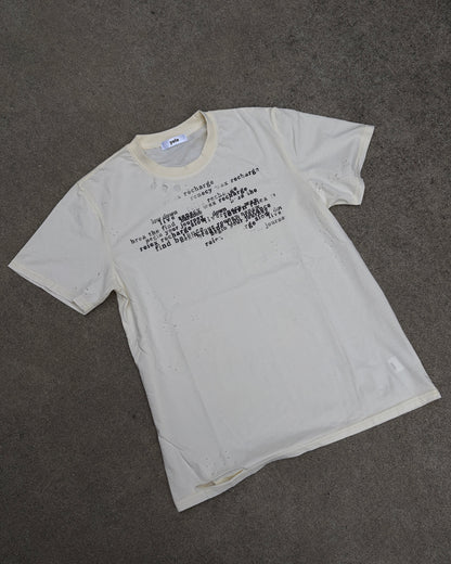 ダメージレタリングTシャツ MO3099