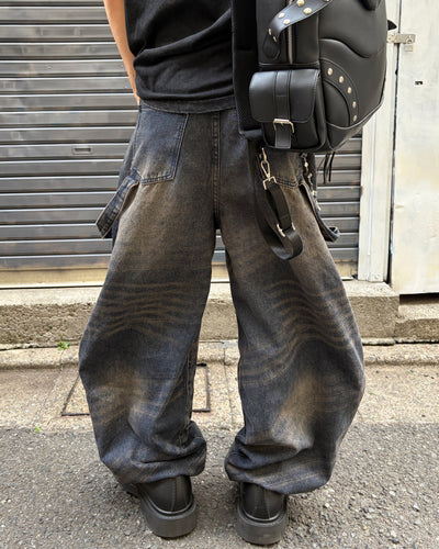 スモークウォッシュデニムパンツ MO3104