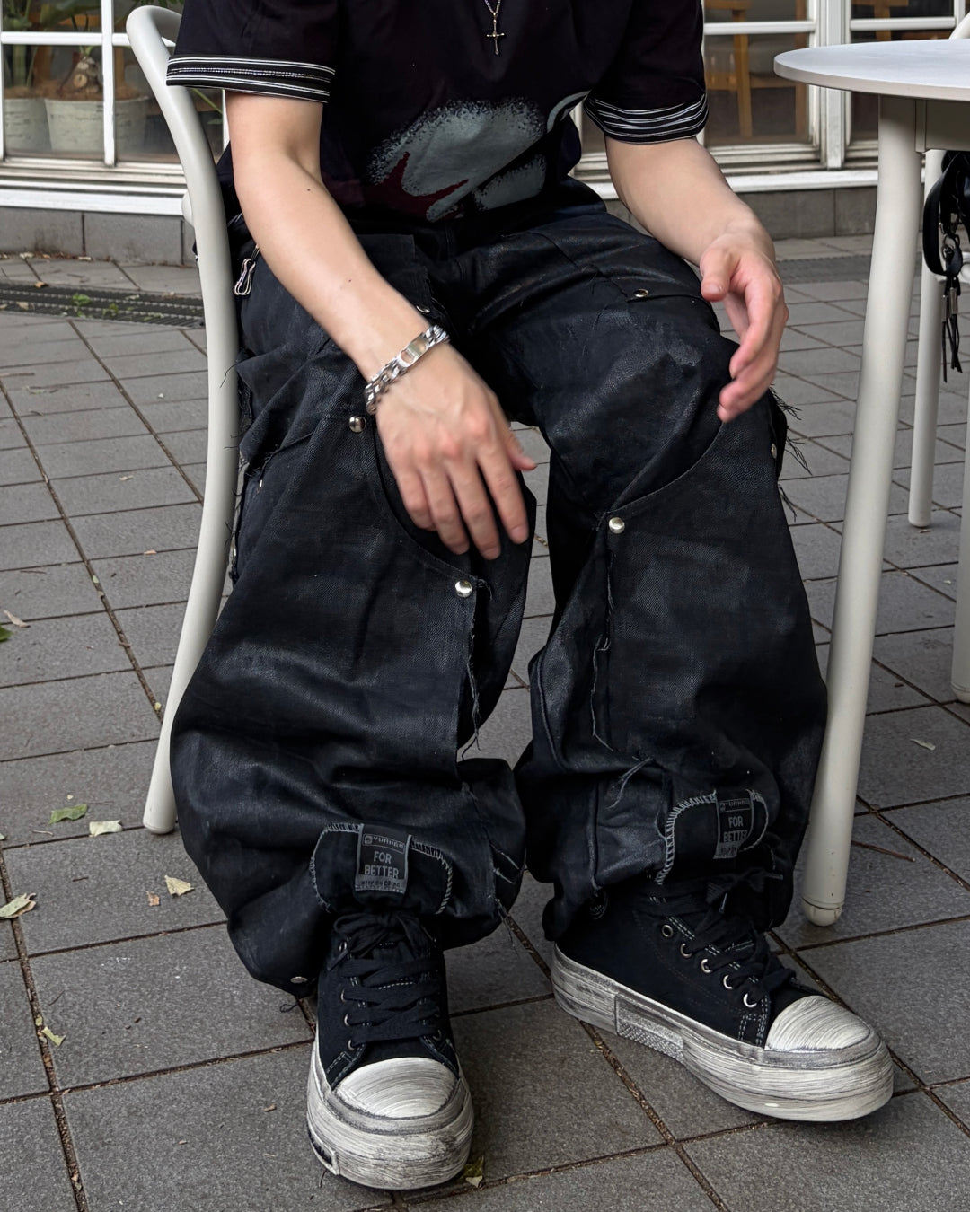 Fvvo ハイカットスニーカー 正規品 y2k swag 00s グランジ グランジハイカットスニーカー MO3110 – YOLO（ヨロ）｜ファッション通販