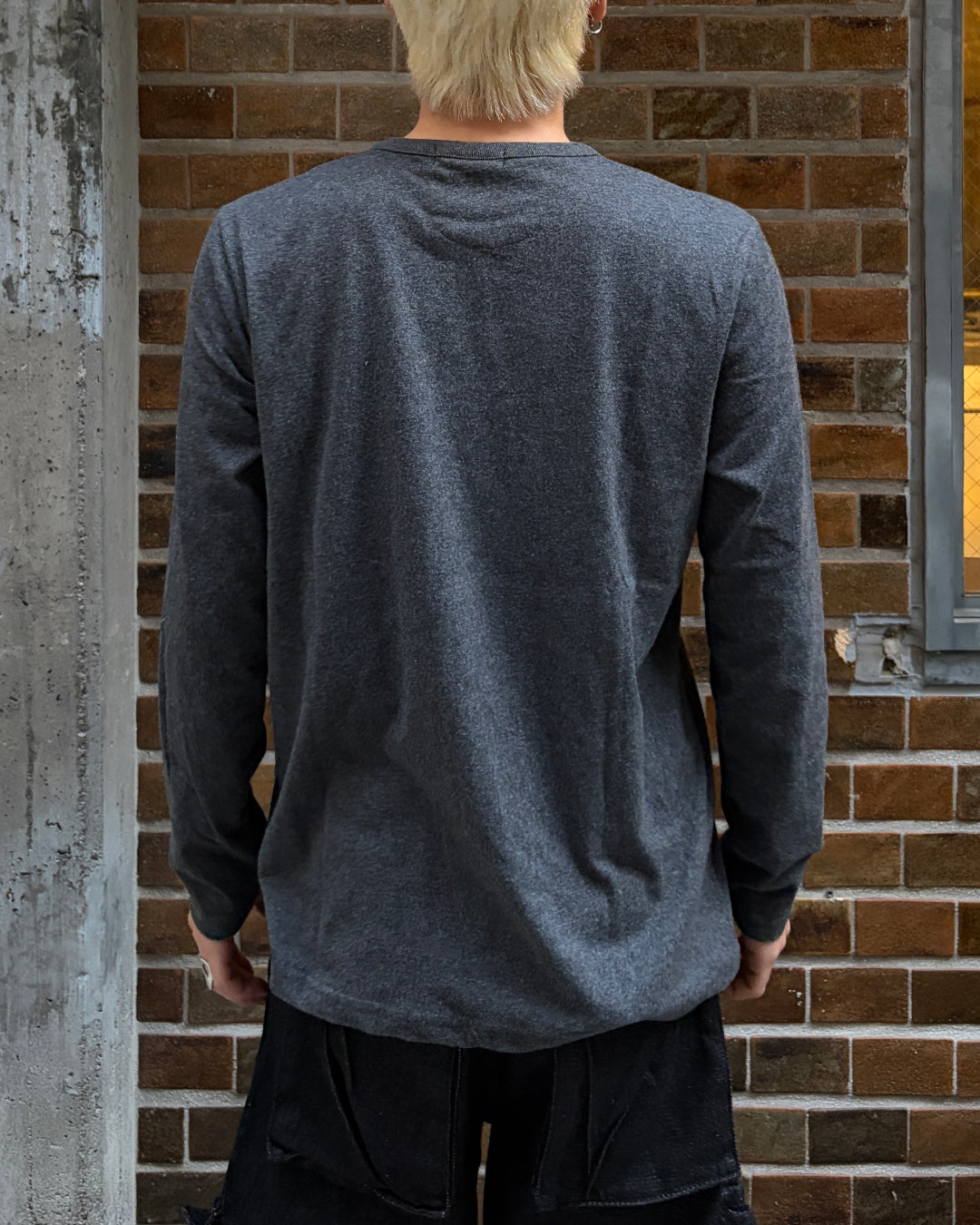 ヘザーエッジヘンリーネックTシャツ MO3123