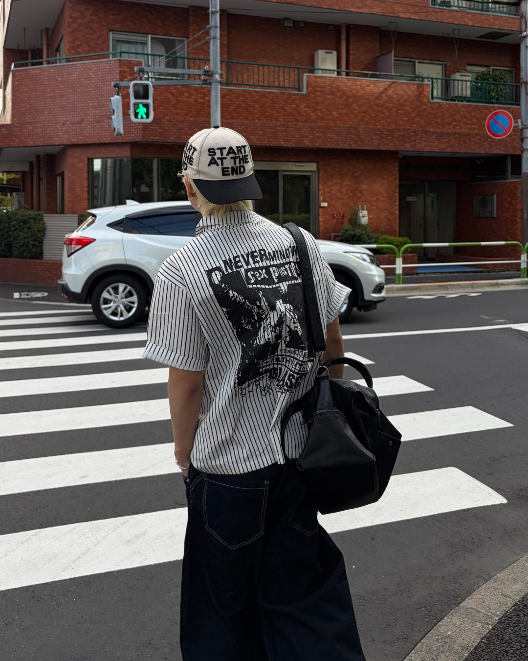 モノクロストライプシャツ MO3138