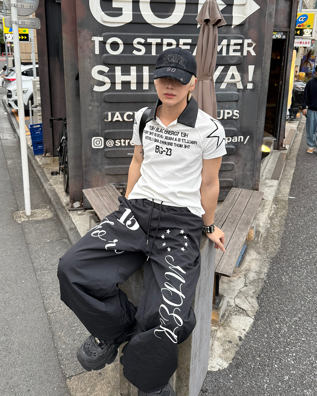 スターサイクルレタープリントワイドパンツ
MO3149