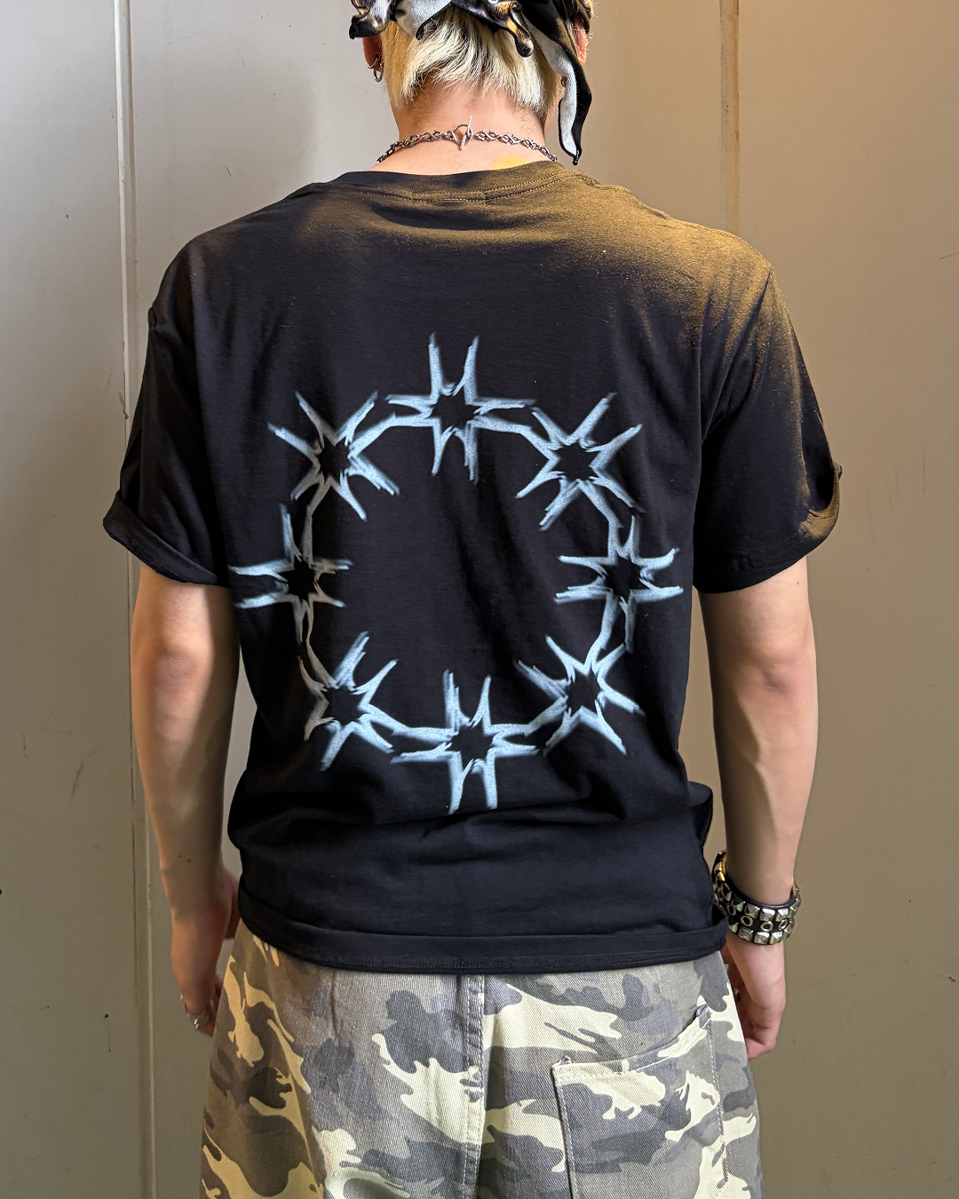 バックデザインプリントTシャツ MO3163