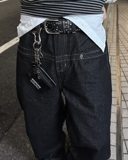 【即納】ステッチバレルレッグジーンズ MO5006