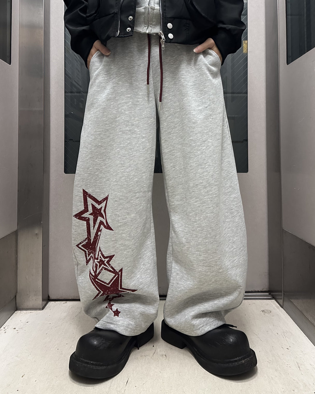 【即納】スタープリントバルーンスウェットパンツ MO5011
