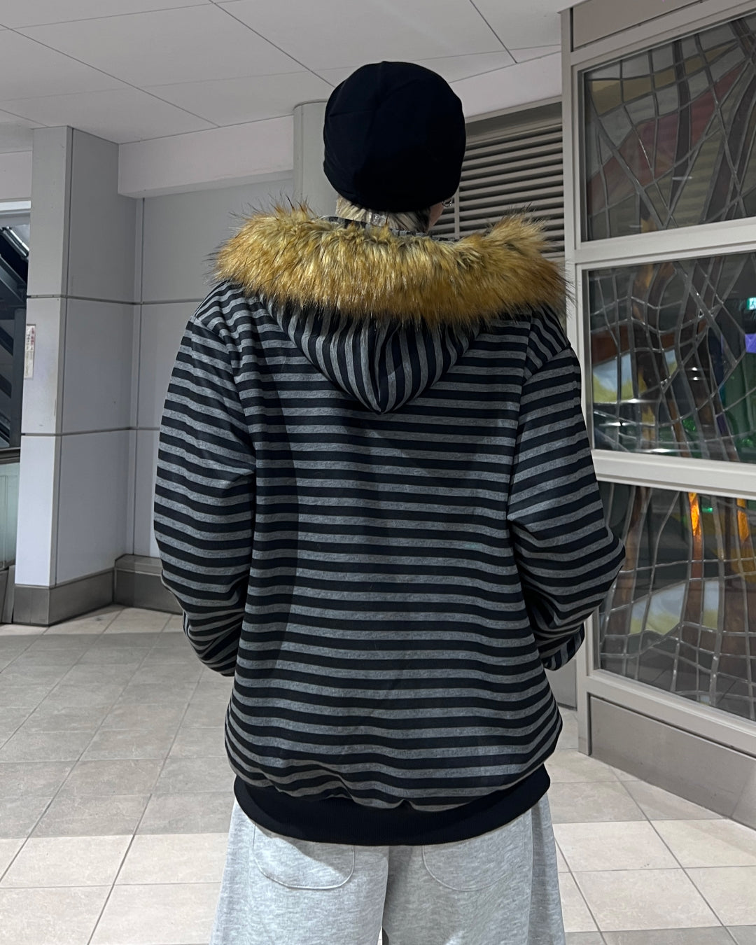 ボーダージップファーパーカー MO1220