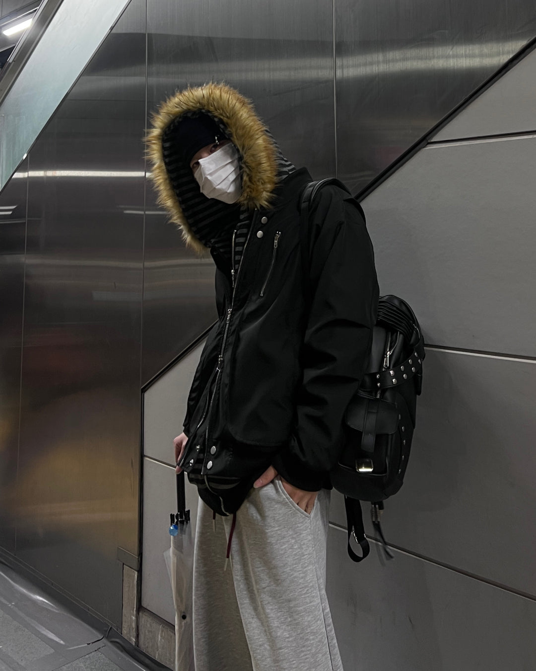 ボーダージップファーパーカー MO1220