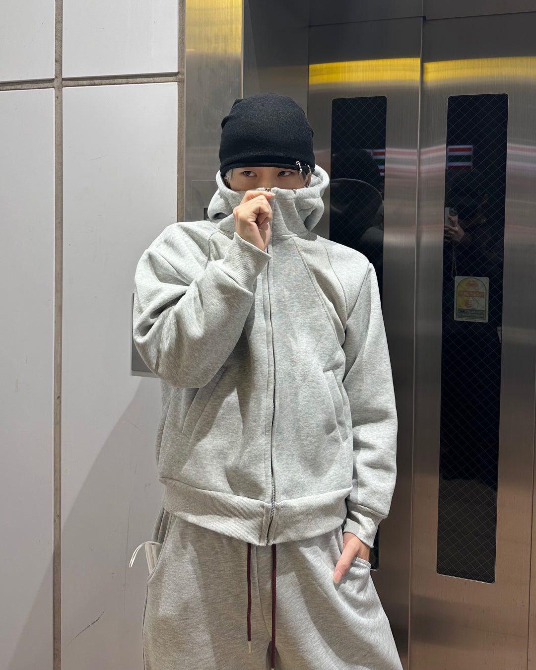 【即納】スタンドネックジップパーカー MO5012