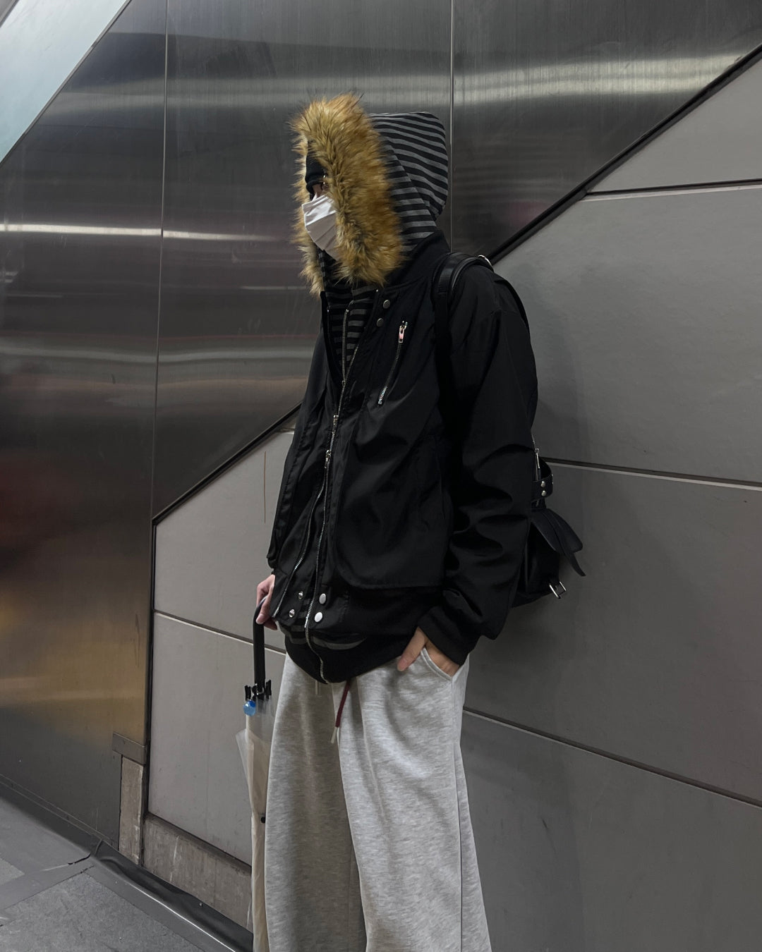 ボーダージップファーパーカー MO1220