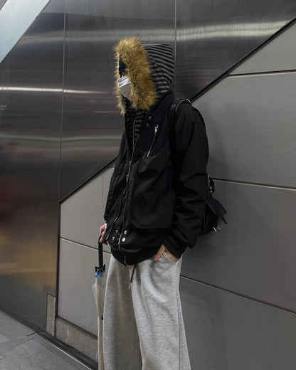 ボーダージップファーパーカー MO1220