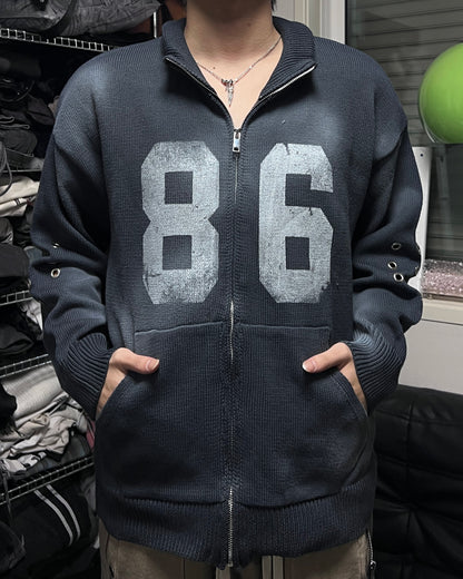 【即納】ナンバリングジップアップニット MO5013