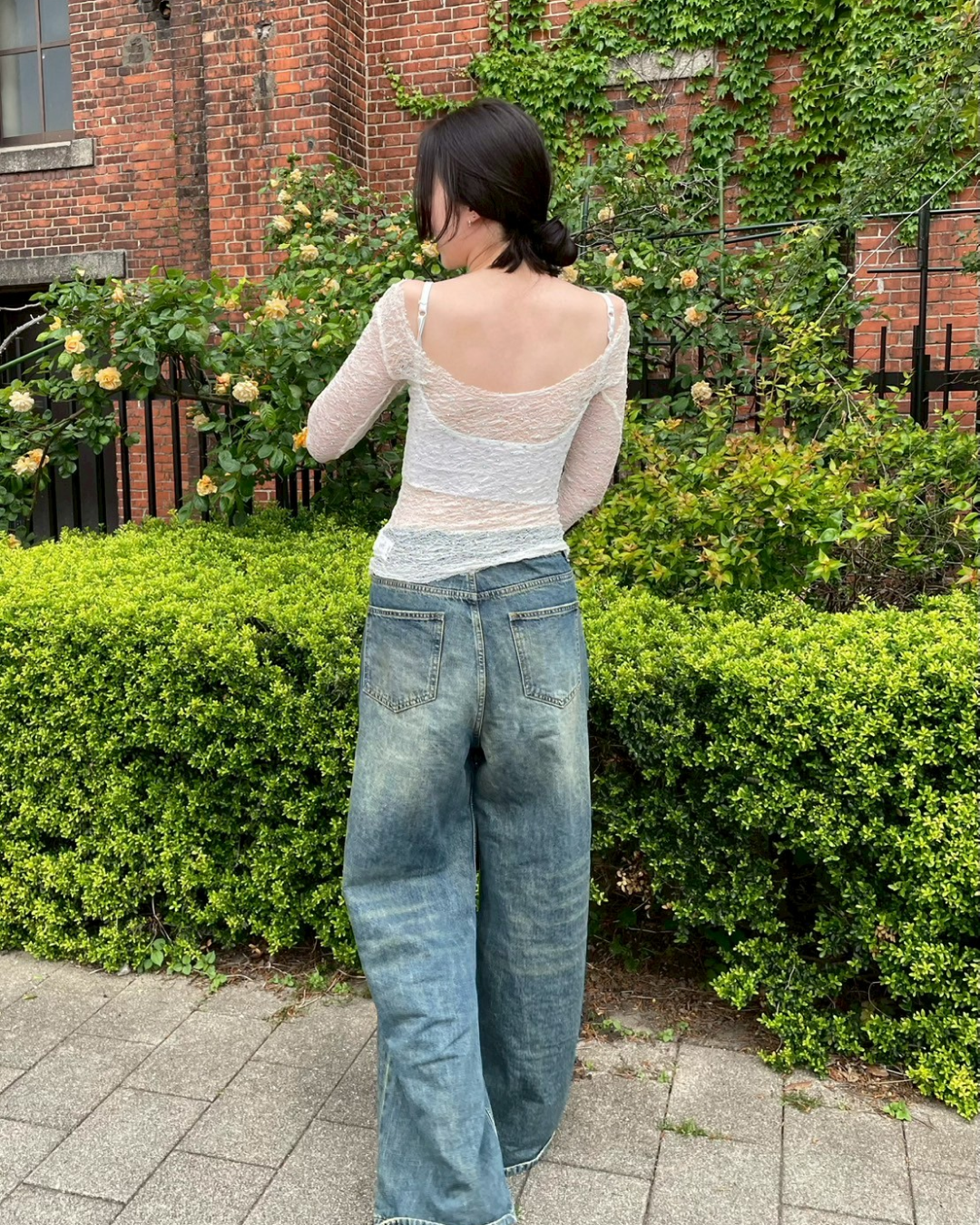 GIVENCHY ブラックレースシースルーブラウス★ミ08 レースシースルートップス | ファッション通販サイト NUGU