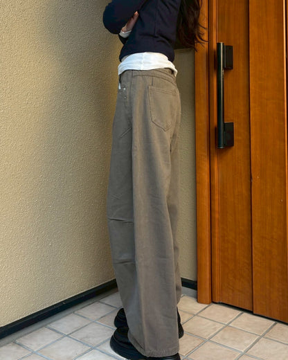 【即納】カーブシルエットパンツ MU0140