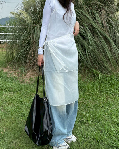 シースルーレイヤードワンピース MU0217